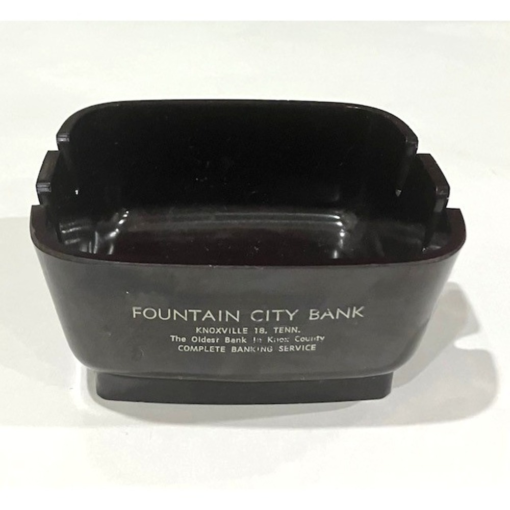 Knoxville Tennessee Fountain City Bank Plastic Ash Tray SAF-T- DISH ASH TRAY
